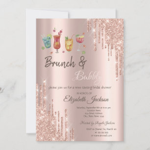 Rose Gold Drips Cocktails Brunch & Bubbly Kaart
