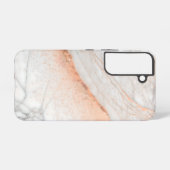 Rose Gold Dust on White Marble Samsung Galaxy Hoesje (Achterkant horizontaal)