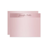 Rose Gold écriture manuscrite Nom du script Modèle (Devant/Arrière en situation)