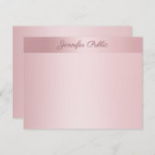 Rose Gold écriture manuscrite Nom du script Modèle (Devant / Derrière)