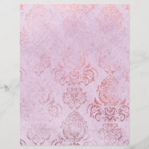 Rose Gold Effet Vintage Motif papier