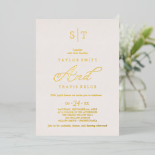 Rose Gold Elegant à Motif Faire-Part de Mariage