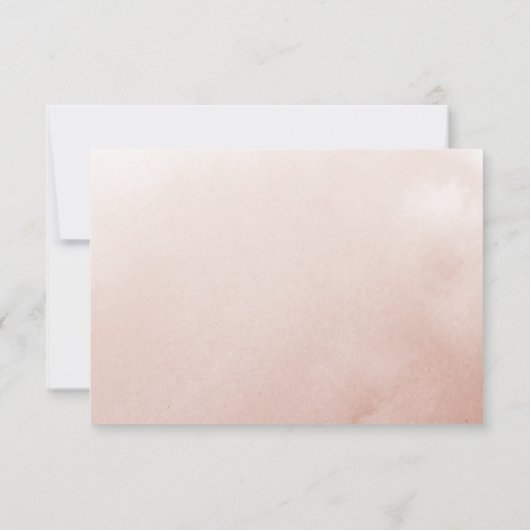 Rose Gold Elegant Automne Fleurs Mariage Carte RSV (Dos)