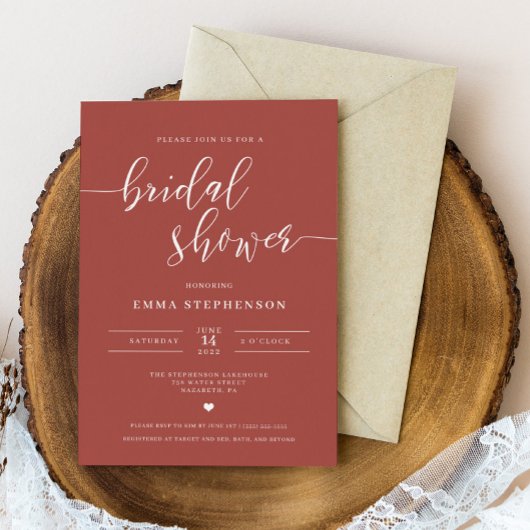 Rose Gold Elegant Bridal Shower Invitation