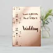 Rose GOLD - Élégant mariage, véritable invitation (Debout devant)