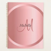 Rose Gold Elegant Monogramme Modèle moderne (Devant)