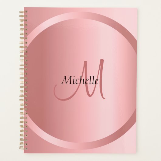 Rose Gold Elegant Monogramme Modèle moderne (Devant)