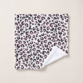 Rose Gold Élégant Motif Léopard Noir (Gant de toilette)