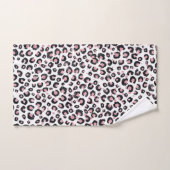 Rose Gold Élégant Motif Léopard Noir (Serviette à main)