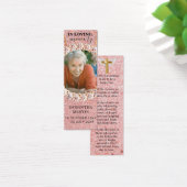 Rose Gold Elegant Photo Memorial Funeral Signet (Bureau)