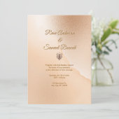 Rose Gold Elegant Wedding Invitation (Debout devant)