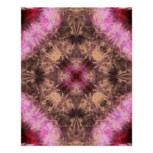 Rose Gold Energie Kaleidoscoop Fractale Kunst Perfect Poster