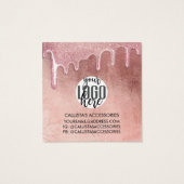 Rose Gold épais Parties scintillant Drips Logo Cli (Dos)