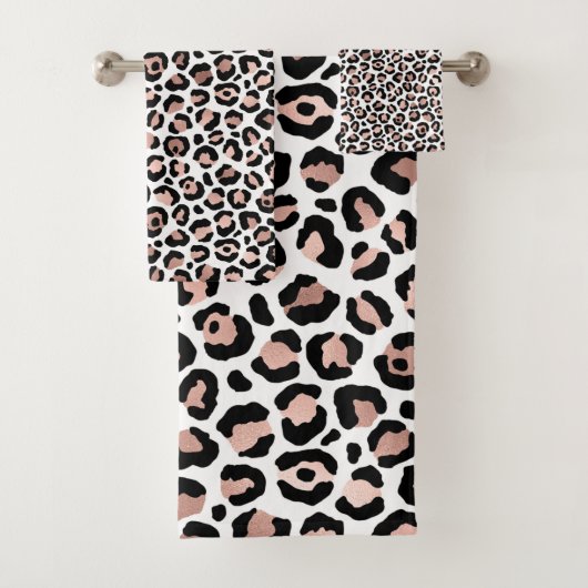 Rose Gold et Black Empreinte de léopard (En situation)