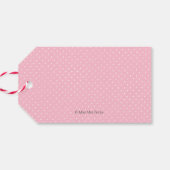 Rose Gold et fleurs roses merci les étiquettes de  (Dos Horizontal)