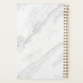 Rose Gold et rose Fleurs Enseignant Planificateur (Dos)