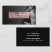 Rose Gold Étiquette de la formatrice personnelle d (Devant / Derrière)