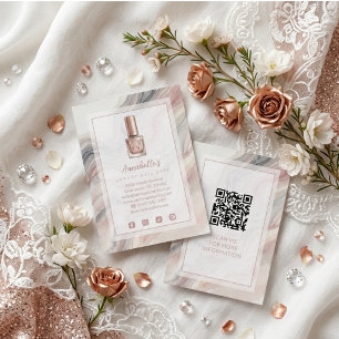 Rose Gold Exquise Glam Nails Carte de Visite TMF26