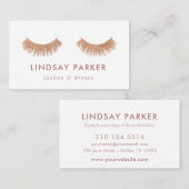 Rose Gold Eyelashes maquillage Artiste Carte de vi (Devant / Derrière)