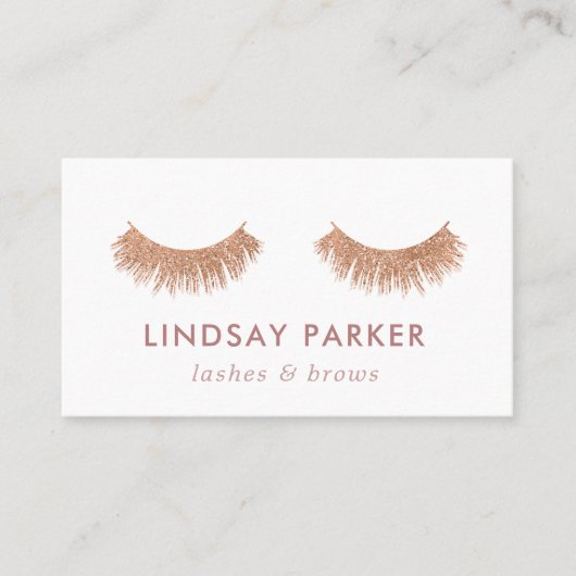 Rose Gold Eyelashes maquillage Artiste Carte de vi (Devant)