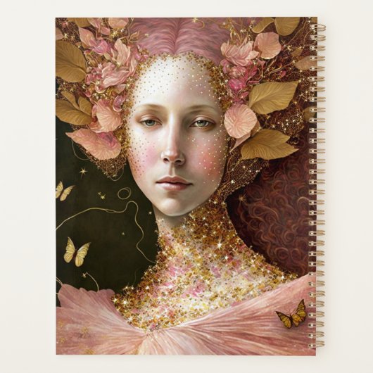 Rose Gold Fairy Fae Femme Imaginaire Art (Dos)
