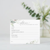 Rose Gold Feuilles verdure Elégante carte conseil (Debout devant)