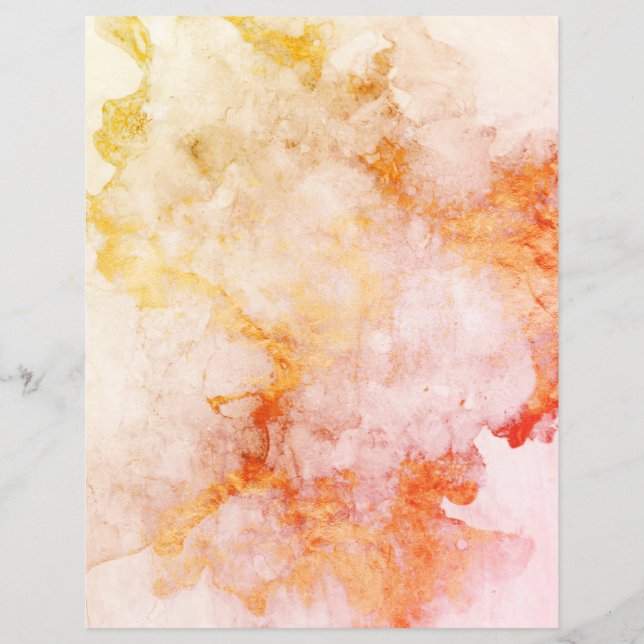 Rose Gold Fire Copper Granit Papier à rebut (Devant)