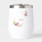 Rose Gold Floral Butterfly Custom Text (Avant)