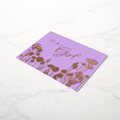 Rose | Gold Floral c'est une fille Faire-part de n (Rotation)