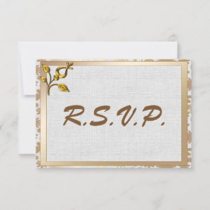 Rose Gold Floral et mariage Linen RSVP