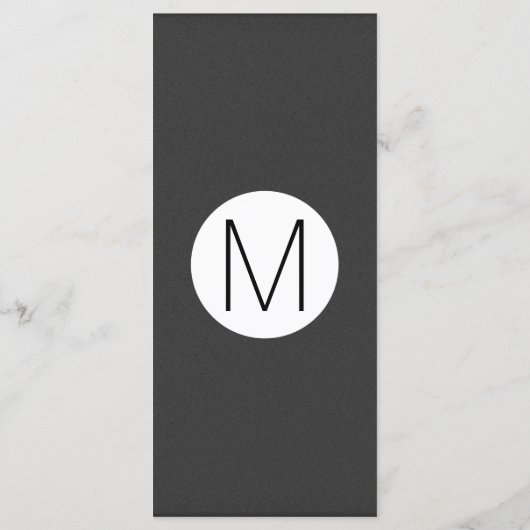 Rose Gold Floral et Navy Blue Wedding Programmes (Dos)