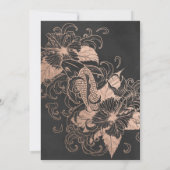 Rose Gold Floral Koi | Invitation Baby shower (Dos)