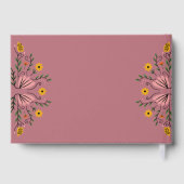 Rose Gold Floral Mariage Livre d'or (Verso)