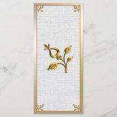 Rose Gold Floral Wedding Reception Menu (Dos)