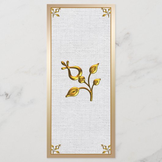 Rose Gold Floral Wedding Reception Menu (Dos)