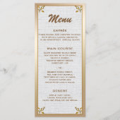 Rose Gold Floral Wedding Reception Menu (Devant)