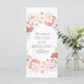 Rose Gold Floral Wreath Garden Programmes de maria (Debout devant)