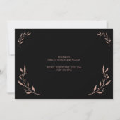 Rose Gold Foil Bachelorette Invitations Black (Dos)