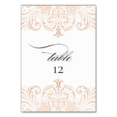 Rose Gold Foil Boho Chic Numéro de table Mariage (Par défaut)