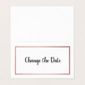 Rose Gold Foil Calendrier Changer La Carte Date (Extérieur déplié)