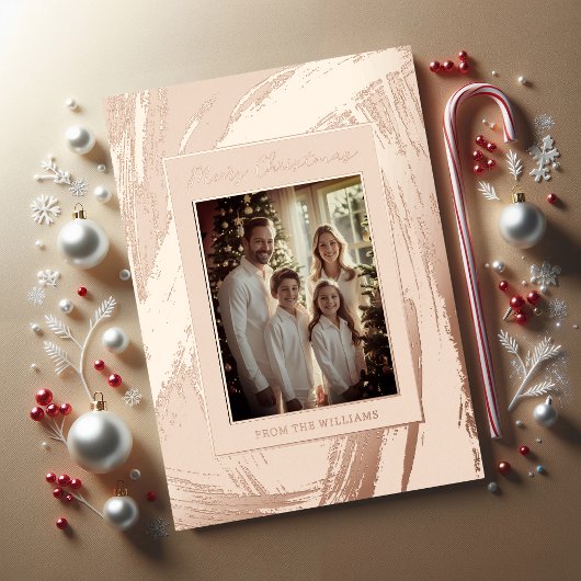Rose Gold Foil Carte de Noël Modèle