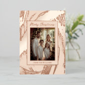 Rose Gold Foil Carte de Noël Modèle (Debout devant)