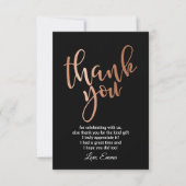 Rose Gold Foil , carte de remerciement (Devant)