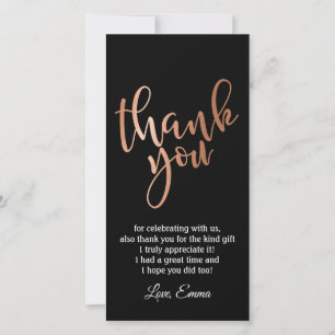 Rose Gold Foil, carte de remerciements