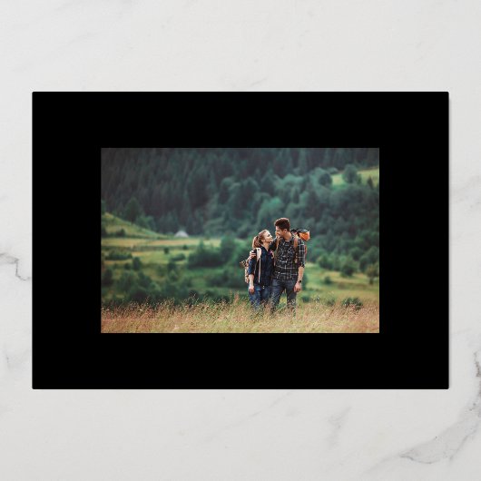 Rose Gold Foil Confetti Engagement Invitation (Verso)