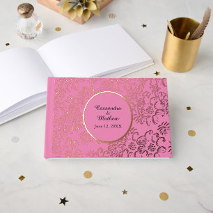 Rose Gold Foil Daisées Floral Pink Mariage