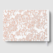 Rose Gold Foil Daisies Floral Blanc Mariage (Verso)