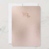 Rose Gold Foil-Effet Nous avons Eloped Faire-part (Dos)