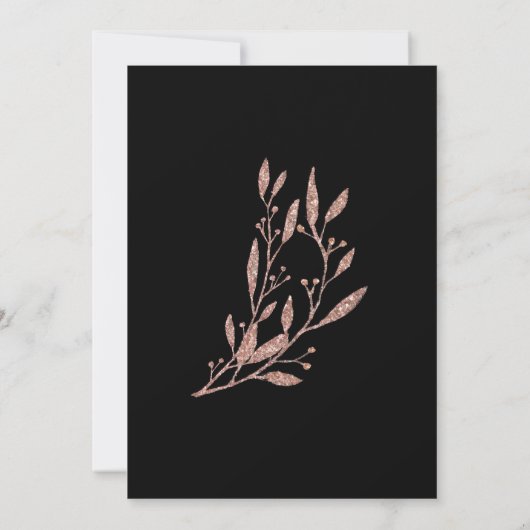 Rose Gold Foil Enregistrer la date Cartes Wreath B (Dos)