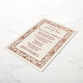 Rose Gold Foil Floral Filigree Mariage Invitation (Rotation)